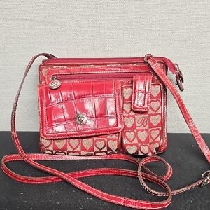 BRIGHTON RED HEART CROSSBIDY WALLET BAG BFPM-01-047